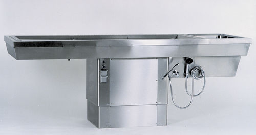 Rechtsmedizin-Autopsietisch - STV 10/100-Roll-in - KUGEL medical GmbH & Co. KG - zum Sezieren / Leichenwaschung / stationär