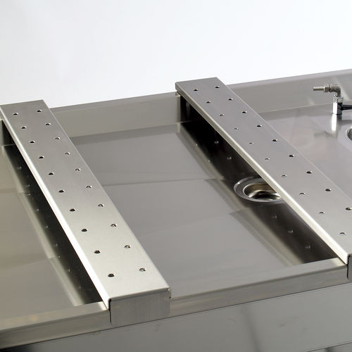 Rückenstütze für Autopsietisch - KAB ST-10-30 - KUGEL medical GmbH & Co. KG - für Erwachsene / Edelstahl / anatomisch geformt