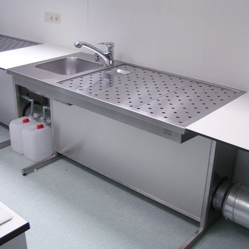 Labor-Arbeitsstation / Histopathologie - UCS-2500 - KUGEL medical GmbH & Co. KG - für Probenvorbereitung / wandmontiert / mit Waschbecken
