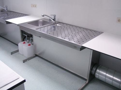 Labor-Arbeitsstation / Makroskopie - UCS-2250 - KUGEL medical GmbH & Co. KG - für Probenvorbereitung / Tisch / mit Waschbecken
