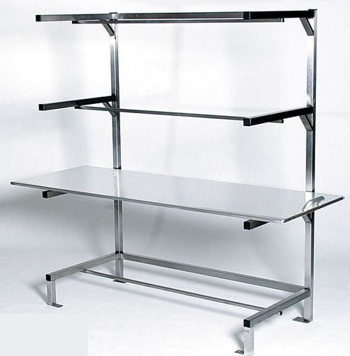 Regal mit 2 Regalbrettern - KRA-02 - KUGEL medical GmbH & Co. KG - Sarg für Leichenhallen / Edelstahl