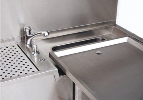 Laborspüle - TDS-5 - KUGEL medical GmbH & Co. KG - für Autopsie / für Autopsietisch / 1 Station