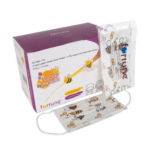 OP-Maske / ohne Glasfasern - FMA05 - Kuteks - für Kinder / 50er-Packung / weiß