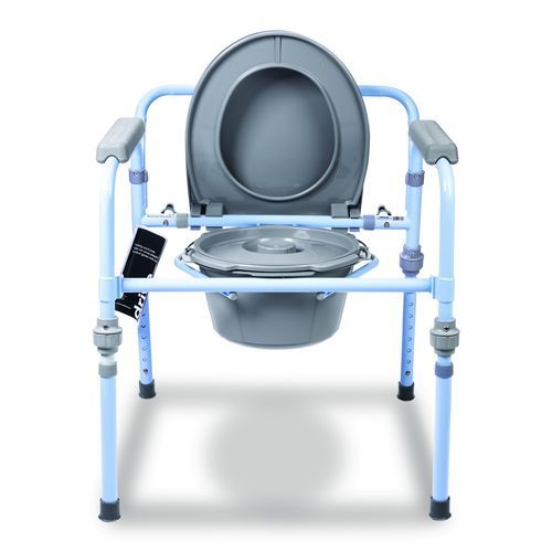 Garderobenstuhl mit Armlehnen - CHA171 - Laborie Medical Technologies - mit Eimer / höhenverstellbar / zusammenklappbar