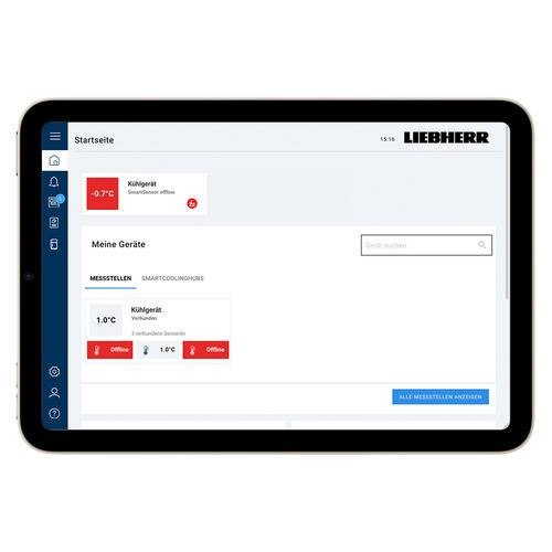 Labor-Monitoringsystem - SmartMonitoring - Liebherr - mit Touchscreen