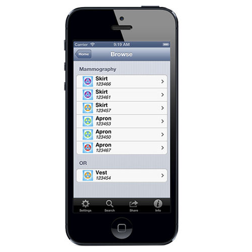 IOS-Applikation / Strahlendosimetrie - ShieldTracker - Burlington Medical - überwacht / für Radiologie