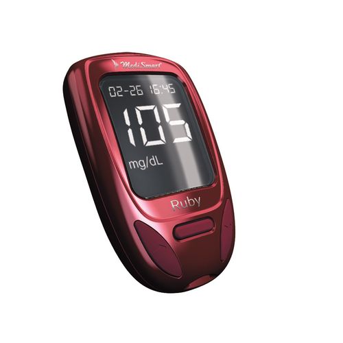Blutzuckermessgerät ohne Code - Ruby - Lobeck Medical AG - mit Stechhilfe / mit USB-Anschluss