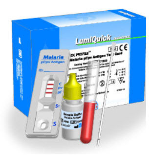 Malaria-Testkit - QuickProfile™  - LumiQuick Diagnostics Inc. - Antigene / Blut / immunochromatographisch