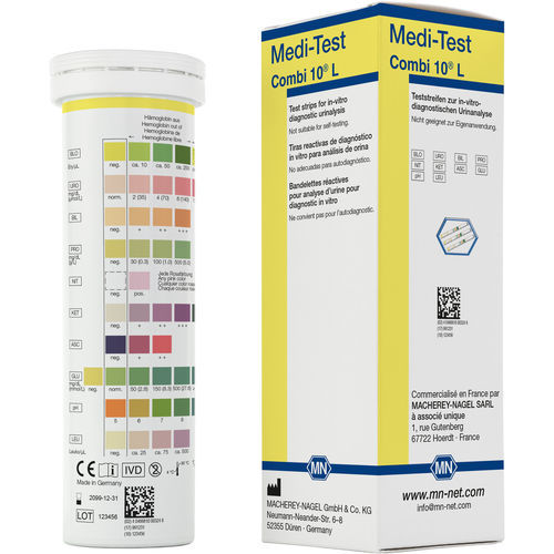 Urinanalyse-Teststreifen - Medi‑Test Combi 10 L  - MACHEREY-NAGEL - Protein / Glukose / Bilirubin