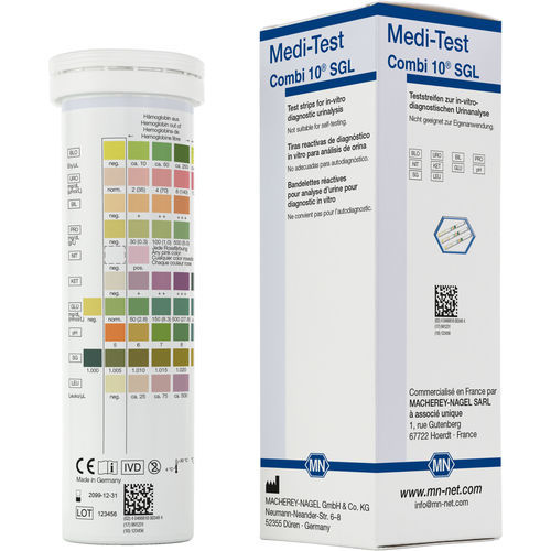 Urinanalyse-Teststreifen - Medi‑Test Combi 10 SGL  - MACHEREY-NAGEL - Protein / Glukose / Bilirubin