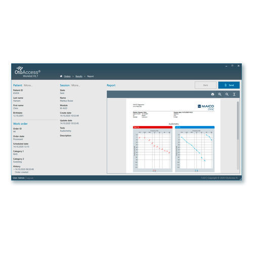 Audiometriesoftware - Worklist HL7 - MAICO Diagnostics - Datenverwaltung / Diagnose / Bewertung