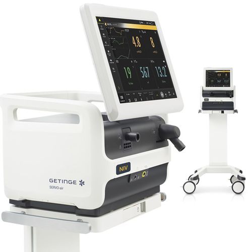 Beatmungsgerät für Intensivpflege - Servo-air® NIV - Getinge - nichtinvasiv / auf Rollen / mit Touchscreen
