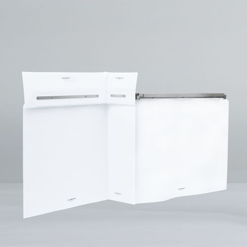 Röntgenstrahlen-Strahlenschutzschild - UT70 series - MAVIG  - an Untersuchungsliege montiert / 0.50 mm