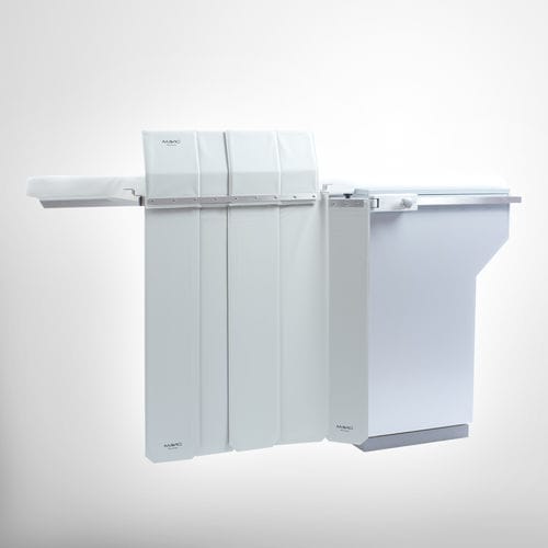 Röntgenstrahlen-Strahlenschutzschild - UT69 series - MAVIG  - an Untersuchungsliege montiert / 0.50 mm