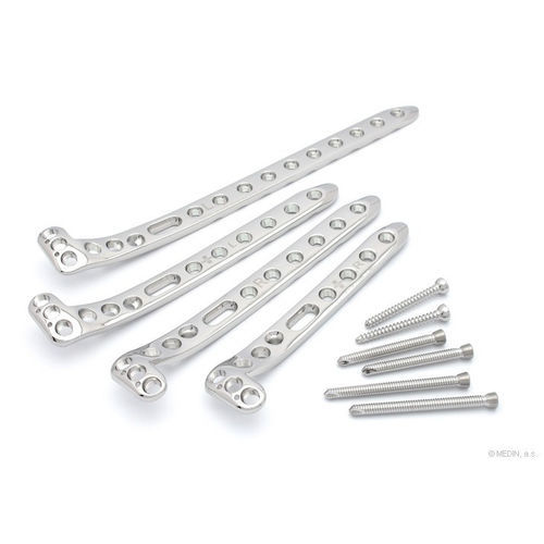 Kompressionsplatte für Tibia - MEDIN - proximal / mit Verriegelung / Titan