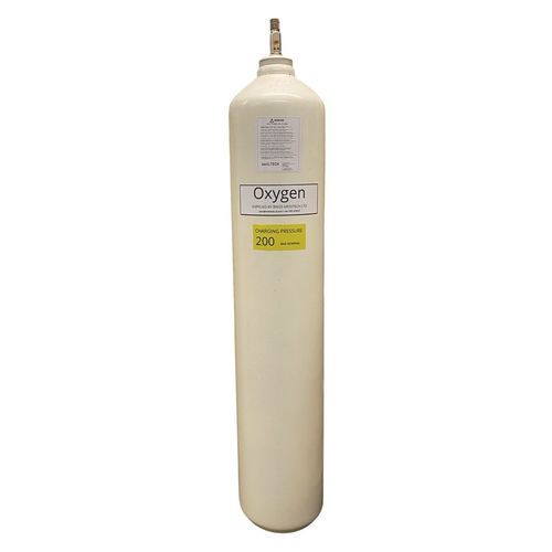 Sauerstoff-Medizingasflasche - 676-0001-00 - Meditech - Edelstahl / weiß