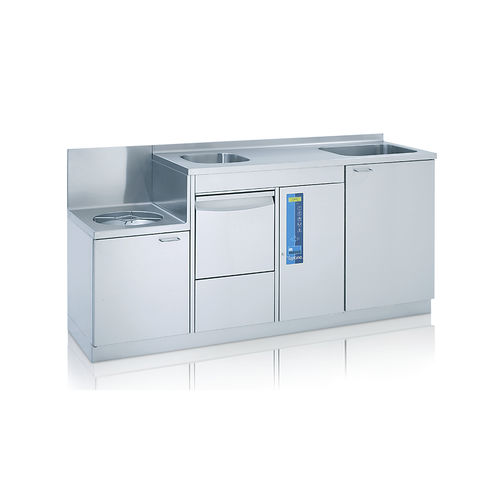 Wandmontierter Steckbeckenspüler - TopLine M2 SAN 20 BW - MEIKO - kompakt / automatisch / Edelstahl