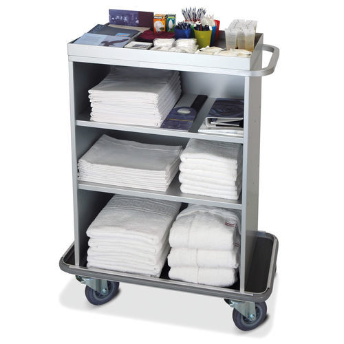 Sackhalterwagen für saubere Wäsche - FLORIDA - Mercura Industries - für Kliniken / Verteilung / mit Regal