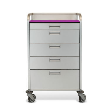 Pflegewagen - Medicar M5 - Mercura Industries - anodisiertes Aluminium / mobil