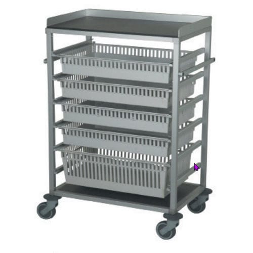 Medizinischer Wagen - Baccarat - Mercura Industries - Pflege / anodisiertes Aluminium / mit Korb