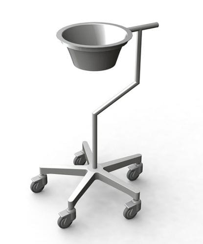 Schalenhalter zur Montage auf Rollwagen - 2 030 140 - Mercura Industries - Edelstahl