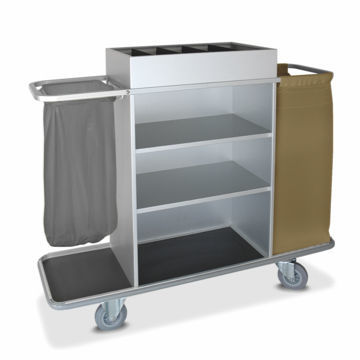 Sackhalterwagen für saubere Wäsche - NEVADA - Mercura Industries - mit Regal / 2 Säcke