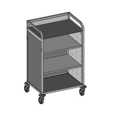 Medizinischer Wagen - Medicar M2 - Mercura Industries - Pflege / anodisiertes Aluminium / mobil