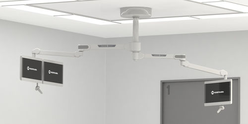 Tragarm für Lampe - DUO - Merivaara - für Chirurgie / deckenmontiert