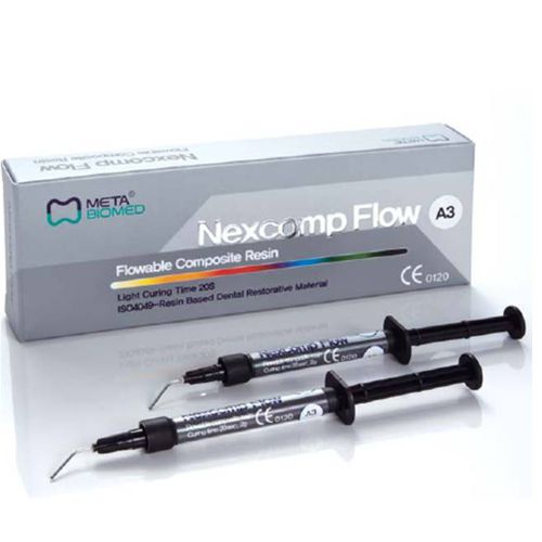 Zahnmedizinisches Material / Flüssigkomposit - Nexcomp Flow - META-BIOMED - Harz / zur Dentalrestaurierung / temporär