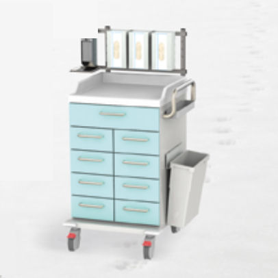 Wagen für Kliniken - LEO 1 - Metallwarenfabrik Walter H. Becker  - Notfall / Geräte / mit Schublade