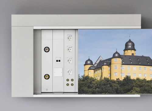 Wandmontierte Versorgungseinheit - VIP 2000 - modul technik - horizontal / Patientenzimmer / mit Licht