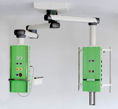 Doppelverteilerarm - moduversa - Modul technik - deckenmontiert / für Intensivpflege / mit Gelenk