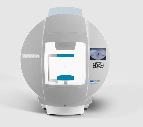Ophthalmologischer Perimeter - Octopus 900 - Haag-Streit Surgical - statische und kinetische Perimetrie / Tisch