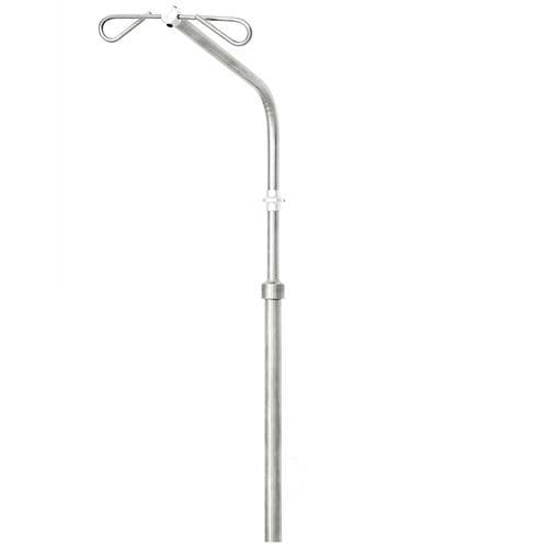 Schienenmontierter Infusionsständer - IV1000880 - MTH Medical GmbH - 2 Haken / teleskopisch / Edelstahl