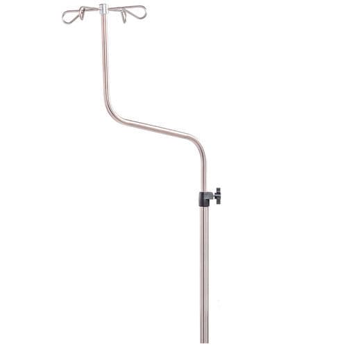 Schienenmontierter Infusionsständer - IV1000881 - MTH Medical GmbH - 4 Haken / teleskopisch / Edelstahl