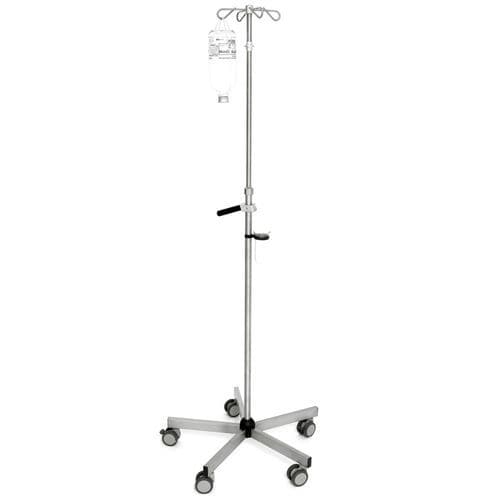 Infusionsständer auf Rollen - I140181 - MTH Medical GmbH - 4 Haken / teleskopisch / höhenverstellbar