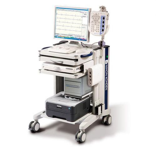 Elektromyograph / 2 Kanäle - Neuropack X1 - Nihon Kohden Europe - kompakt / mit Rollgestell / mit Monitoring der evozierten Potentiale