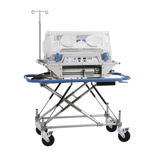 Neugeboreneninkubator für Transport - TI-2000 - Ningbo David Medical Device - auf Rollen / höhenverstellbar / mit 4 Fenstern für Zugang zum Baby