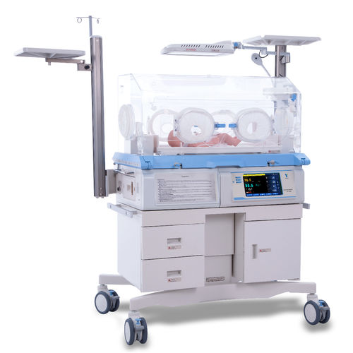 Inkubator für Neugeborene auf Rollen - YP-800C - Ningbo David Medical Device - mit Touchscreen / mit Phototherapie-Lampe / mit Waage