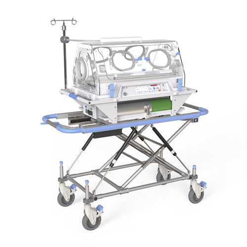 Neugeboreneninkubator für Transport - TI-2100 series - Ningbo David Medical Device - auf Rollen / höhenverstellbar / mit Touchscreen