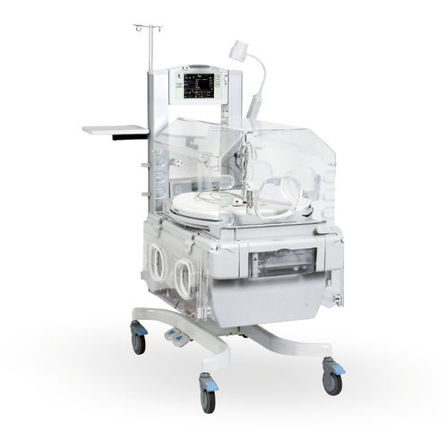 Neugeboreneninkubator auf Rollen - YP-2008 - Ningbo David Medical Device - höhenverstellbar / mit Monitor / mit Stauraum