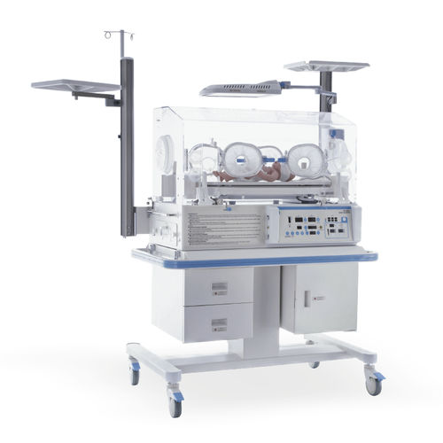 Neugeboreneninkubator auf Rollen - YP-500A - Ningbo David Medical Device - mit Touchscreen / mit Phototherapie-Lampe / mit Waage