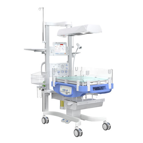 Reanimationseinheit für Säuglinge / mit Monitor - HKN-2500B - Ningbo David Medical Device - mit Atemluftzufuhr / mit Stauraum / mit Touchscreen