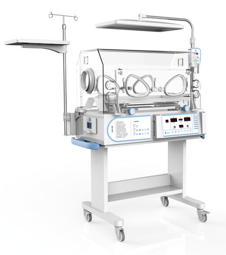 Neugeboreneninkubator auf Rollen - 8502S - Heal Force - mit Monitor / mit Phototherapie-Lampe / mit 4 Fenstern für Zugang zum Baby