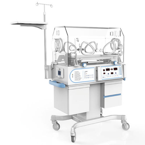 Neugeboreneninkubator auf Rollen - YXK-2000GA - Heal Force - mit Monitor / mit Phototherapie-Lampe / mit 4 Fenstern für Zugang zum Baby