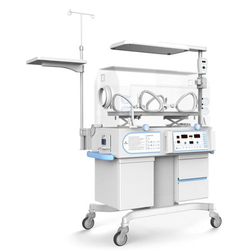Neugeboreneninkubator auf Rollen - 8502D - Heal Force - mit Monitor / mit Phototherapie-Lampe / mit 4 Fenstern für Zugang zum Baby