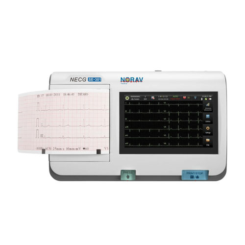 Ruhe-Elektrokardiograph - NECG SE-301 - NORAV Medical - 3 Kanäle / digital / mit Drucker