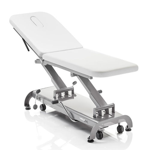 Hydraulische Massageliege - S2 - Novak M - auf Rollen / mit höhenverstellbarer Rückenlehne / zweiteilig
