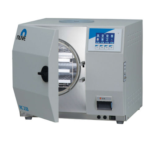 Medizinischer Sterilisator / für Veterinärmedizin - NC series - Nüve - Dampf / Tisch / mit fraktioniertem Vorvakuum