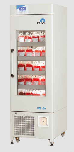 Kühlschrank für Blutbanken - KN Series - Nüve - vertikal / auf Rollen / 1 Tür